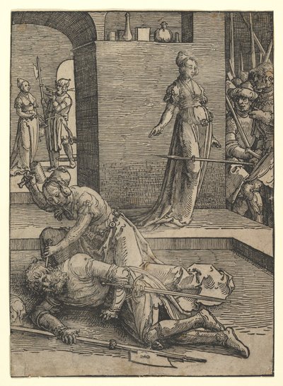 Jael tuant Sisera, sans cadre ornemental, 1517 - Lucas van Leyden