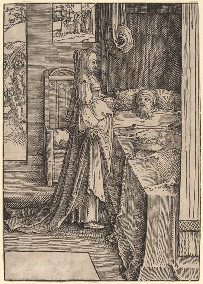 Jézabel promettant la vigne de Naboth au roi Achab - Lucas van Leyden