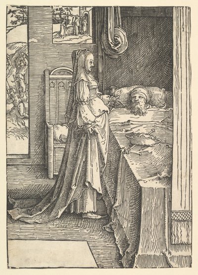 Jézabel promettant les vignes de Naboth au roi Achab, vers 1517 - Lucas van Leyden