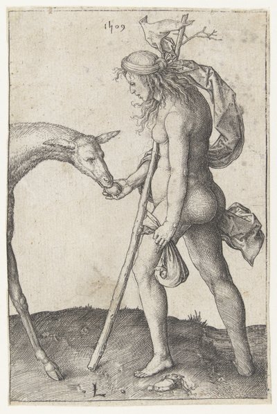 Jeune femme avec biche - Lucas van Leyden