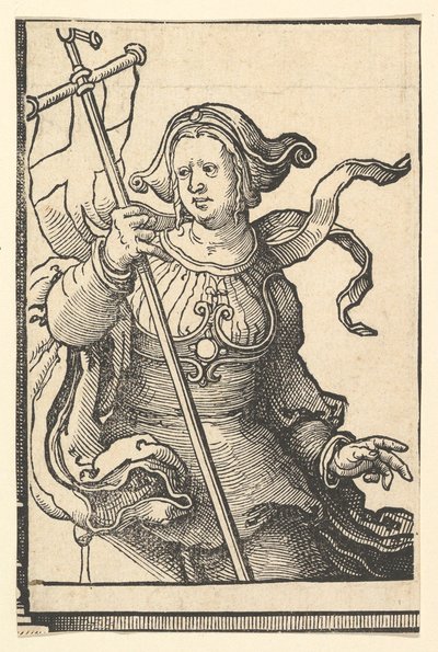 Sibylle phrygienne, de la série des Sibylles - Lucas van Leyden