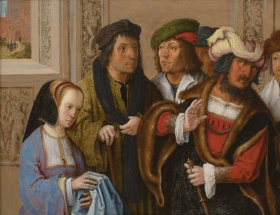 La femme de Potiphar montre le vêtement de Joseph, vers 1512 - Lucas van Leyden