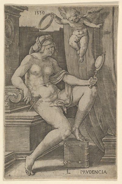 Prudence, de la série Les Sept Vertus, 1530 - Lucas van Leyden