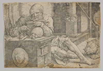 Saint Jérôme dans son étude, 1521 - Lucas van Leyden