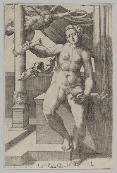 Tempérance, de la série Les Vertus, 1530 - Lucas van Leyden