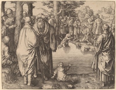 Le Baptême du Christ dans le Jourdain - Lucas van Leyden