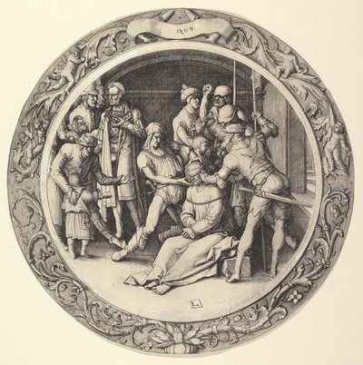 La moquerie du Christ, de la Passion circulaire, 1509 - Lucas van Leyden
