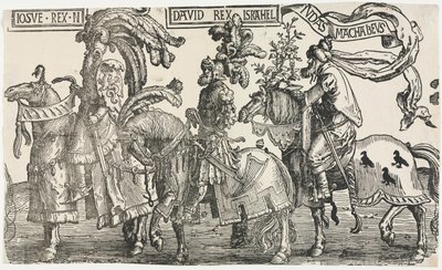 Les Neuf Héros: Josué, David, Judas Maccabée, 1515-1517 - Lucas van Leyden