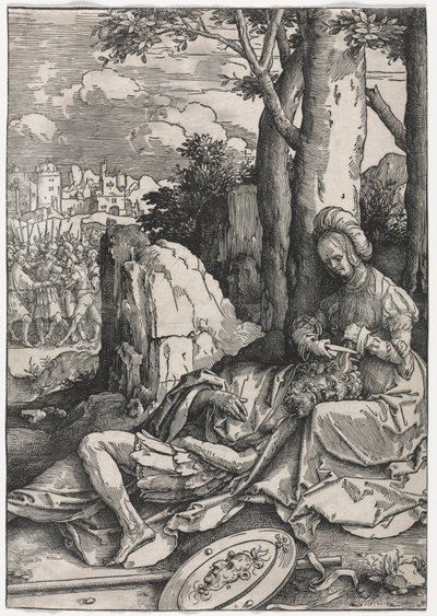 Le Pouvoir des femmes : Samson et Dalila, vers 1512 - Lucas van Leyden