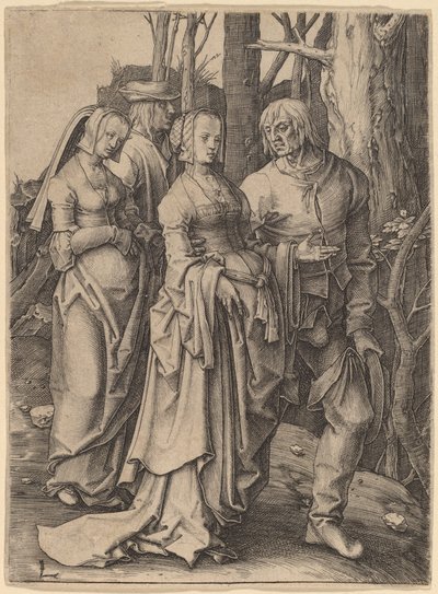 Les deux couples dans la forêt - Lucas van Leyden