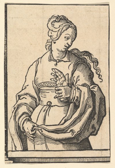 Sibylle Tiburtine, de la série des Sibylles, vers 1530 - Lucas van Leyden