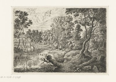 Paysage avec un ruisseau - Lucas van Uden