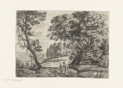 Paysage avec un homme et une femme en conversation - Lucas van Uden