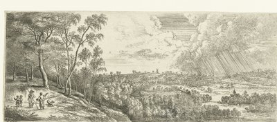 Paysage avec une averse - Lucas van Uden
