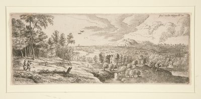 Bois surplombant une rivière - Lucas van Uden