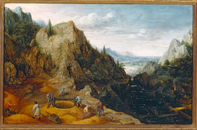 Paysage avec ferronnerie ... (peinture sur bois) - Lucas van Valckenborch