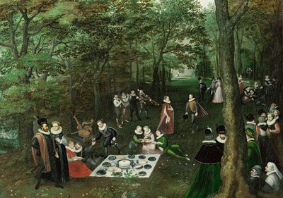 Printemps. Le pique-nique ... (huile sur toile) - Lucas van Valckenborch