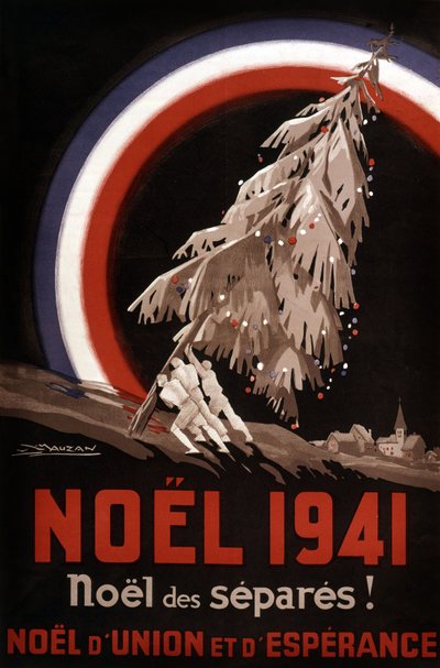 Affiche pour Noël des prisonniers, France - Luciano Achille Mauzan