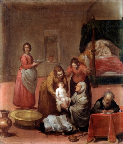 La Naissance de Jean-Baptiste (détail) - Luciano Borzone