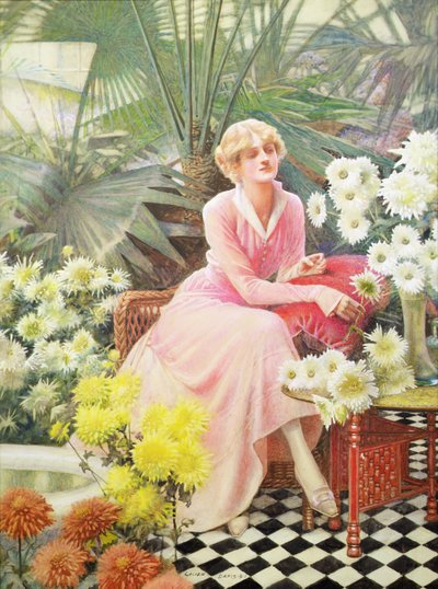 Dans la serre, vers 1920 - Lucien Davis