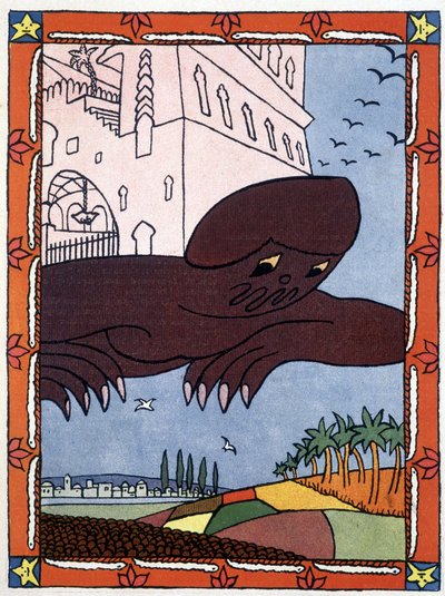 Un génie - dans "Les Mille et Une Nuits" ill. par Lucien Laforge (1889-1952) - Lucien Laforge