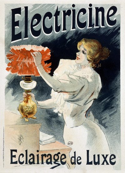 Affiche publicitaire de "Electricine: éclairage de luxe" par Lucien Lefèvre - Lucien Lefevre