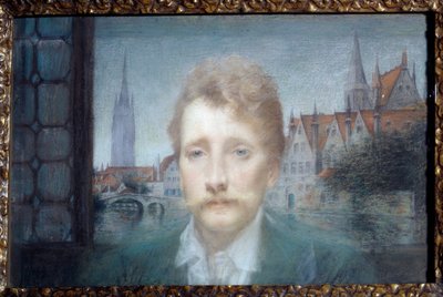 Portrait de Georges Rodenbach, poète belge (1855-1898) 1895 - Lucien Levy Dhurmer