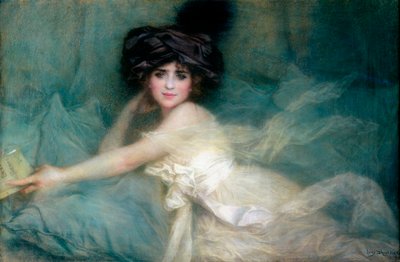 Portrait de Mademoiselle Carlier ou La Dame au turban - Lucien Levy Dhurmer