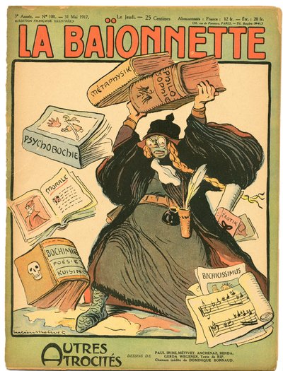 Couverture de "La Baïonnette", satirique en couleurs - Lucien Metivet
