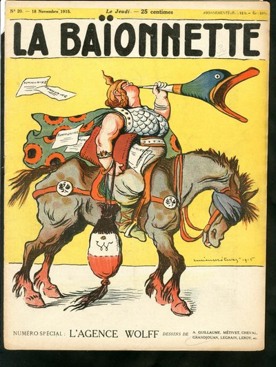 Couverture de "La Baionnette", Satirique en Couleurs - Lucien Metivet