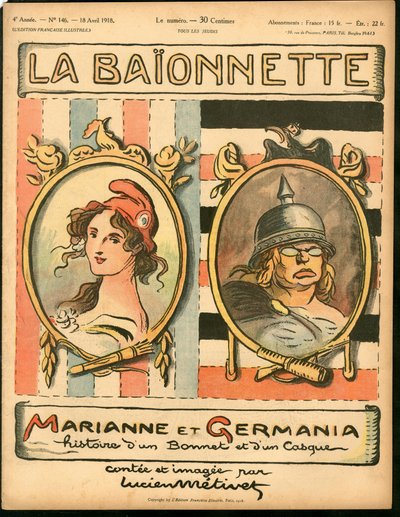 Couverture de « La Baïonnette », Satirique en Couleurs - Lucien Metivet