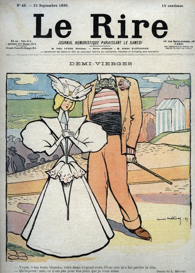 Demi-vierges - dessin de Lucien Marie François Métivet (1863-1930) pour Le Rire du 21 septembre - Lucien Metivet