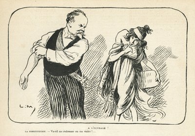 Illustration dans Le Rire, 01/02/13 - Au travail - Médical, Président de la République, Constitution, Viol - Poincaré Raymond - Déformations physiques - Lucien Metivet