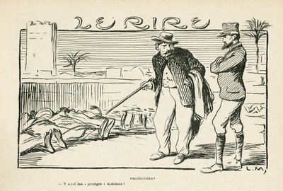 Illustration dans Le Rire, 04/05/12 - Protectorat colonisation (gravure) - Lucien Metivet