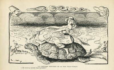 Illustration dans Le Rire, 05/10/12 - Les chemins tortueux de la paix italo-turque - Lucien Metivet