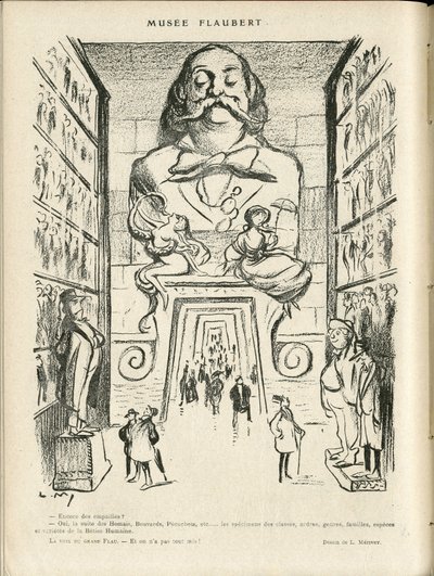 Illustration dans Le Rire, 24/12/21 - Musée Flaubert (gravure) - Lucien Metivet