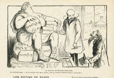 Illustration dans Le Rire, 29/02/08 - La statue de Madame Marianne - Lucien Metivet