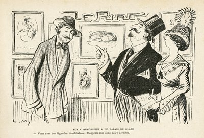 Illustration dans Le Rire, no 481, 27/04/12 - Aux "Humoristes" du Palais des glaces - Salon des indépendants Humoristes (gravure) - Lucien Metivet