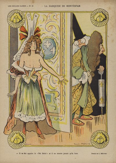 La Marquise de Montespan, Illustration pour Le Rire - Lucien Metivet