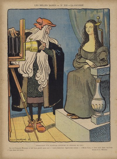 Photographier La Joconde, Illustration pour Le Rire - Lucien Metivet