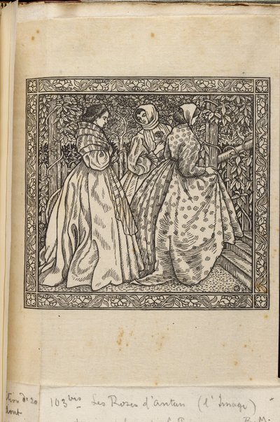 Femmes aux marches du jardin, gravures sur bois de Lucien Pissarro, vers 1885-1940 - Lucien Pissarro