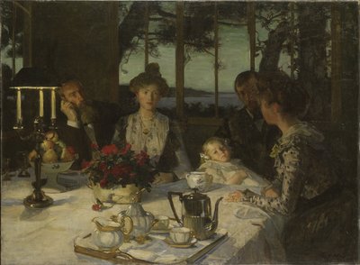 Parler dans le crépuscule - Lucien Simon