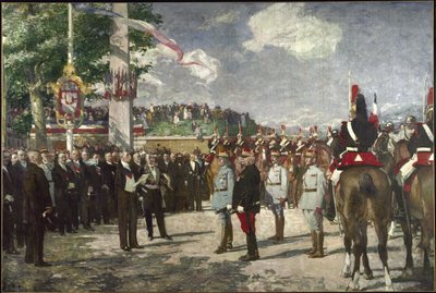 Réception à la Porte Maillot pour les maréchaux Foch et Joffre, 14 juillet - Lucien Simon
