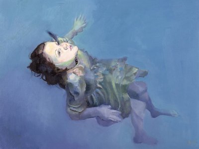 Fille flottante, 2004 (huile sur toile) - Lucinda Arundell