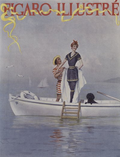 Une Pleine Eau en Mer. Couverture de Le Figaro Illustré, août 1894 - Lucius Rossi