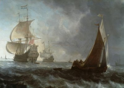 Navires de guerre hollandais - Ludolf Backhuysen