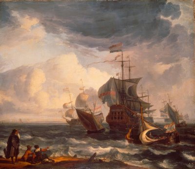 Navires de guerre hollandais - Ludolf Backhuysen