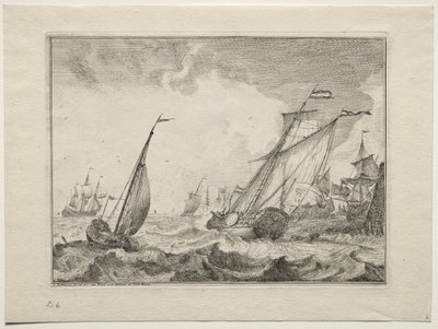 Navires dans une tempête - Ludolf Backhuysen