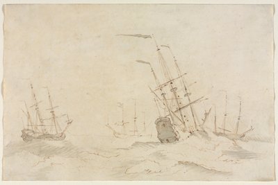 Navires, seconde moitié du 17ème siècle - Ludolf Backhuysen