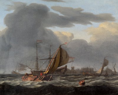 Un navire de guerre à l